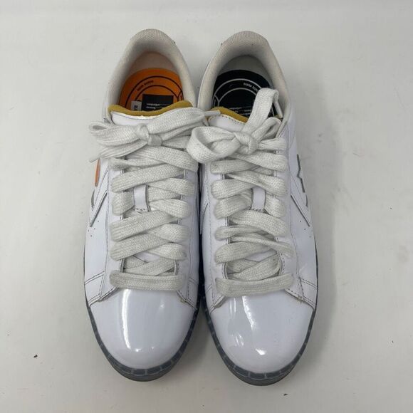 Converse White Pro Leather Low x Rokit Orange Pop 2020 Sneaker Shoes Size 9 - Picture 2 of 7